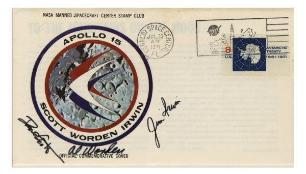 Apollo 15 Crew Signed NASA Cover