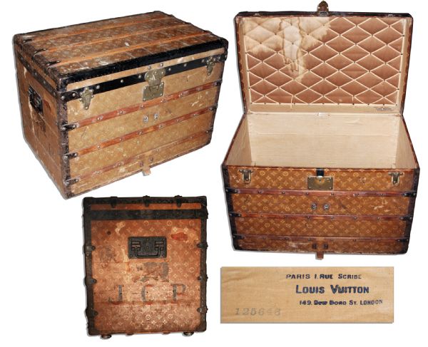Past auction: Louis Vuitton outfitted steamer trunk circa 1930