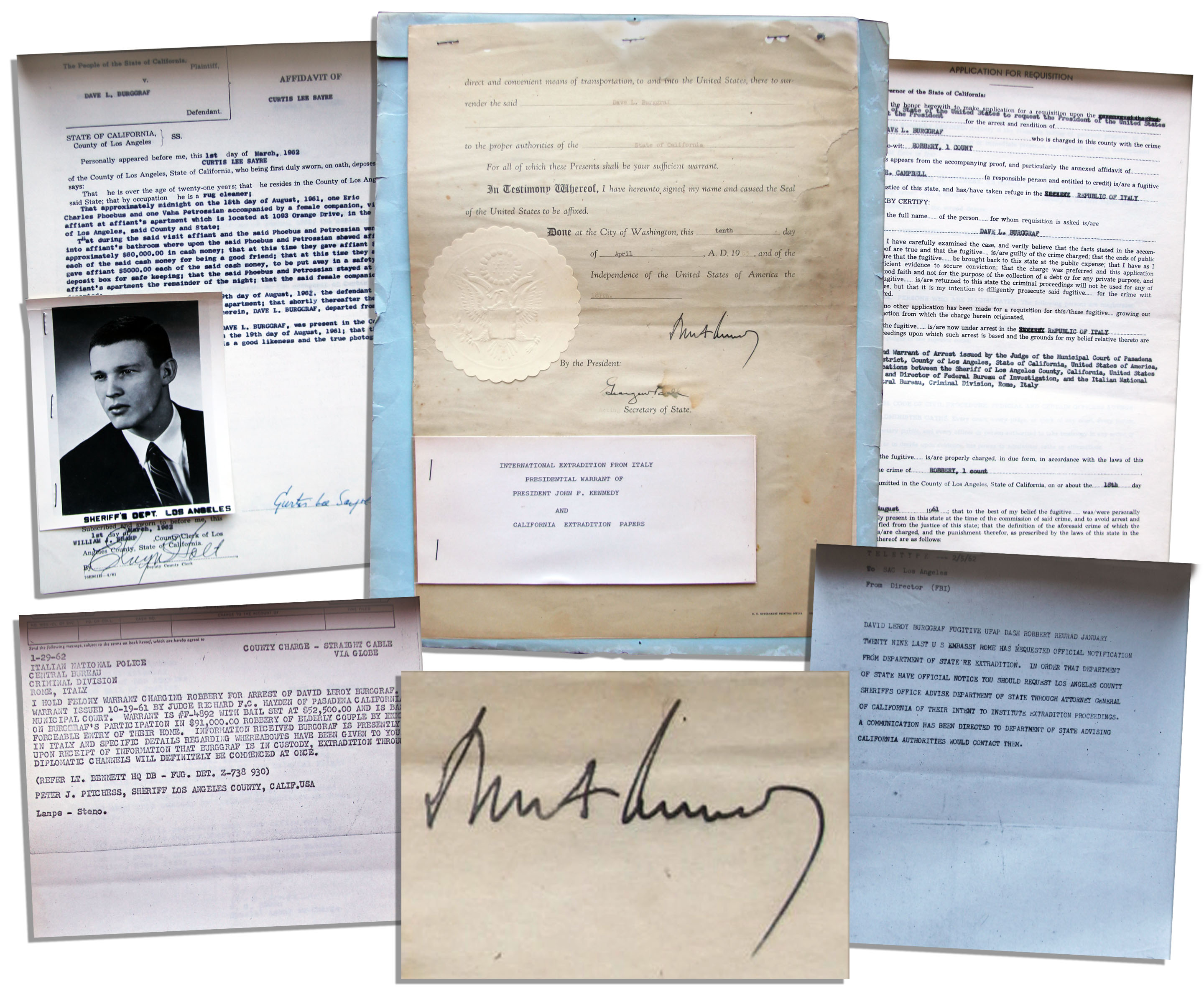 John F Kennedy Autograph John F. Kennedy International Extradition Document Signed as President During The Last Year of His Life -- Scarce -- With PSA/DNA COA