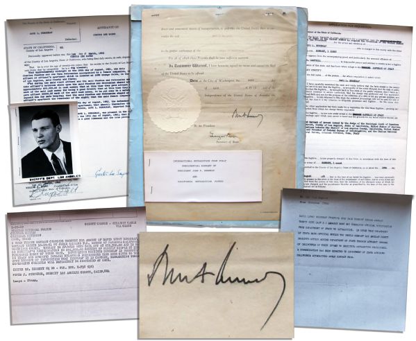John F. Kennedy International Extradition Document Signed as President During The Last Year of His Life -- Scarce -- With PSA/DNA COA