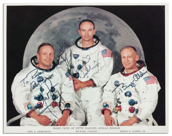 Apollo 11 Crew Signed 10'' x 8'' Photo