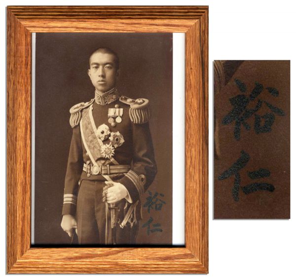 Emperor Hirohito Signed Photo -- Scarce