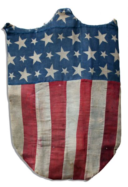 Civil War Era Shield -- Made From American Flag