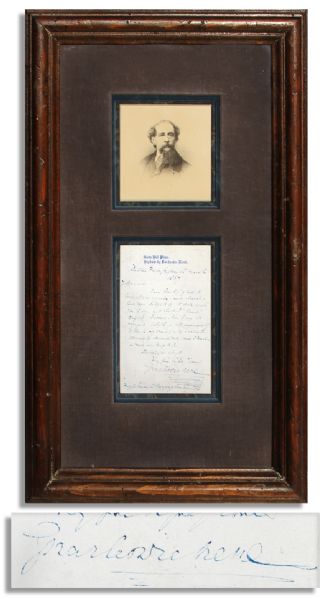 Charles Dickens Autograph Letter Signed -- ''...all social pleasures is denied me...I lead a mere working life...''