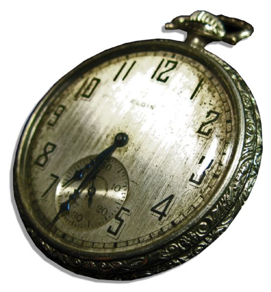 Andy Warhol Personally Owned ''Elgin'' Art Deco Pocket Watch