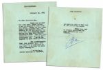 Joan Crawford Typed Letter Signed -- ...Thank you...for sending me the photographs you took with your Polaroid camera during the Zane Grey Theatre television show... -- 1961