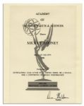 Mickey Rooneys Emmy Nomination from His Personal Collection