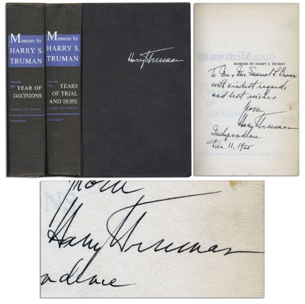 ''Memoirs'' by Harry Truman Signed Limited Two Volume Edition