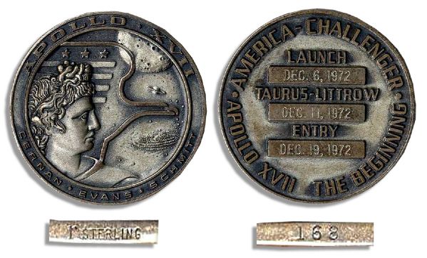 Unflown Apollo 17 Robbins Medal, Serial Number 168 