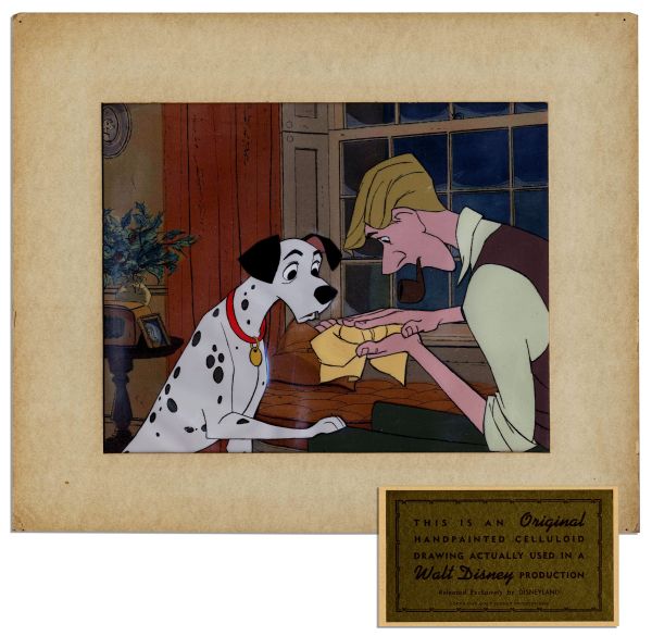 Disney 101 Dalmatians Animation Cel -- Frame From The Scene When The Puppies Are Born & Roger Revives One