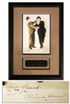 Unusual Laurel & Hardy Signed 7 X 10 Photo -- With PSA/DNA COA
