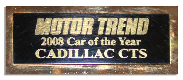 Motor Trend ''Car Of The Year'' Award Trophy From 2008 for The Cadillac CTS