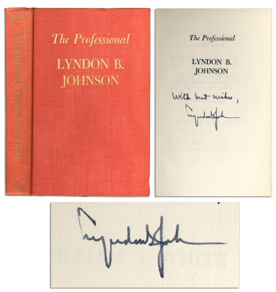 Lyndon B. Johnson Uninscribed Signed First Edition of ''The Professional''