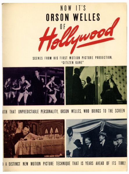 Original 1941 ''Citizen Kane'' Souvenir Program -- Signed by Leading Actresses, Ruth Warrick & Agnes Moorehead