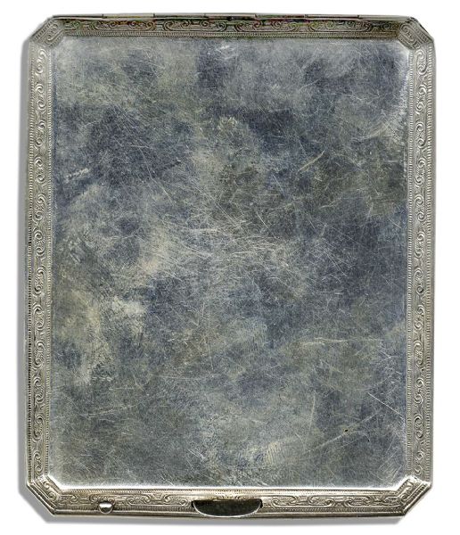 Incredibly Rare Boston Red Sox Medallion Applied to a Silver Cigarette Case -- From Their World Championship in 1912