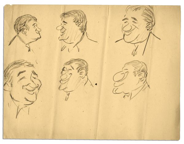Al Capp Sketches, Likely Self-Portraits
