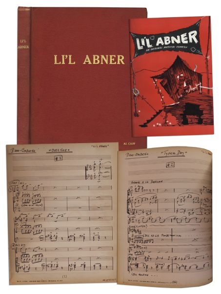 Bound Book of Handwritten Music From the 1956 Production of ''Li'l Abner'' Based on the Famous Comic Strip -- From the Personal Collection of Al Capp