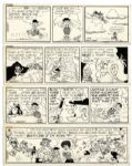 Lot of 4 Lil Abner Comic Strips From October 1976 -- Hand-Drawn & Signed by Al Capp Featuring Ole Man Mose -- 19.75 x 6.25 -- Toning & White Out, Near Fine -- 26 and 28-30 October 1976