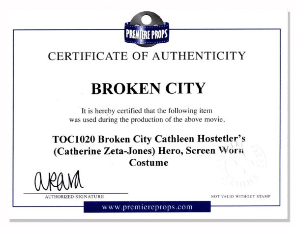 Catherine Zeta-Jones ''Broken City'' Screen Worn Wardrobe
