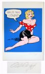 Colorful Lil Abner Poster -- Daisy Mae Asks Whos That Comin? -- Artist Proof Signed Al Capp in Pencil -- Measures 22 x 29.5 -- Near Fine
