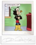 Colorful Lil Abner Poster Marked Artist Proof -- Featuring Mammy Yokum Saying Natcherly -- Signed Al Capp in Pencil -- Measures 24 x 25.75 -- Near Fine