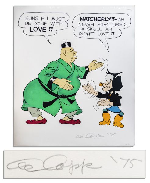 Large Colorful ''Li'l Abner'' Poster by Al Capp -- Featuring Mammy Yokum -- Signed in Pencil ''Al Capp '75'' And Numbered ''1/20'' -- 22.5'' x 27.5'' -- Near Fine