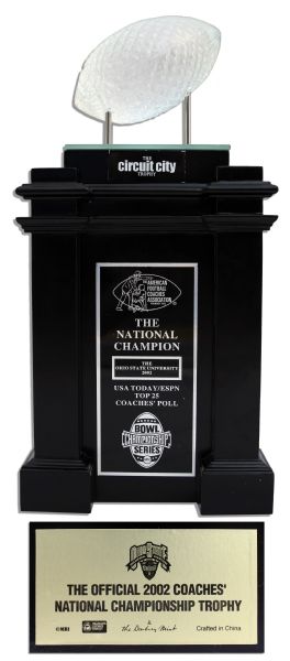 2002 Ohio State National Championship Circuit City Limited Edition Coaches' Trophy