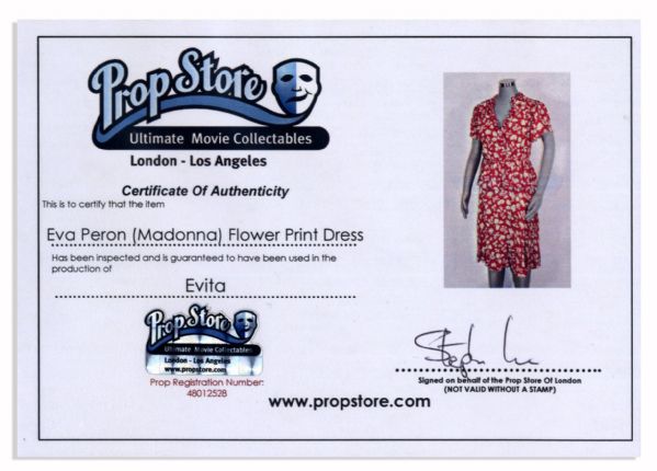 Dress Made For Madonna in ''Evita''