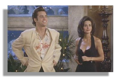 Jim Carrey Iconic Hawaiian Shirt Costume From Beloved 1994 Comedy ''Ace Ventura: Pet Detective'' -- The Shark Attack Scene