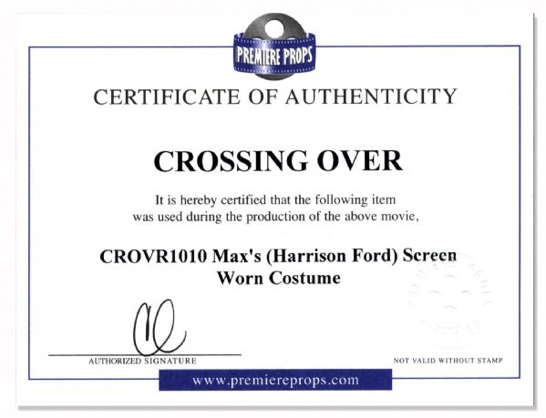 Harrison Ford Screen-Worn Wardrobe From 2009 Immigration Drama ''Crossing Over''