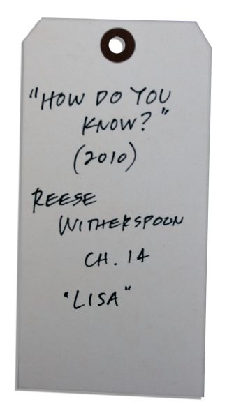 Reese Witherspoon ''How Do You Know'' Wardrobe