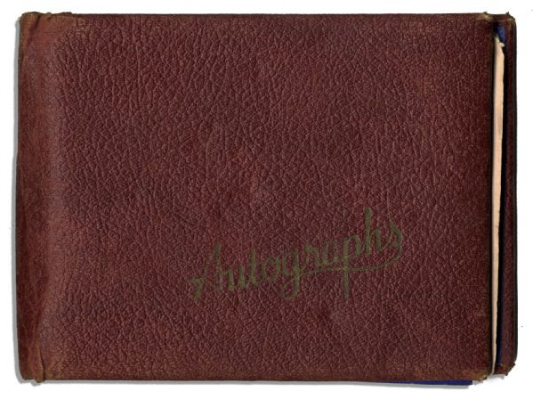 Autograph Album With 34 Classic Star Signatures -- Including Marilyn Monroe, Cary Grant, Jane Russell, Robert Mitchum, Ginger Rogers, James Stewart, Doris Day, Gregory Peck, Ethel Merman