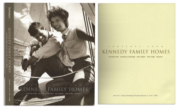 Catalog From The Auction of Property From The Kennedy Family Homes -- Hyannis Port, Martha's Vineyard, New Jersey, New York & Virginia -- Held by Sotheby's in 2005