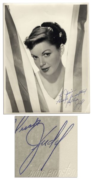 Large Judy Garland Photo Signed -- 11'' x 14''