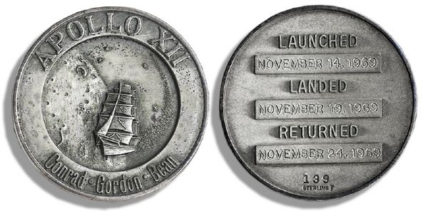 Space-Flown Apollo 12 Robbins Medal -- Serial Number 139