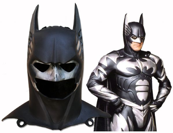Cowl Worn Onscreen by George Clooney in 1997's ''Batman & Robin'' and by Val Kilmer in 1995's ''Batman Forever''