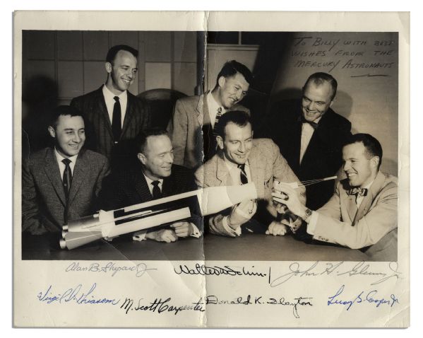 Original Mercury 7 Signed Photo -- Signed by All 7 Astronauts