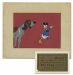 Disney Cel Featuring Donald Duck in Mickey Mouse Ears