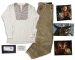 Leonardo DiCaprio Signature Wardrobe from the 1997 Epic "Titanic" -- Corduroy Trousers & Knit Shirt