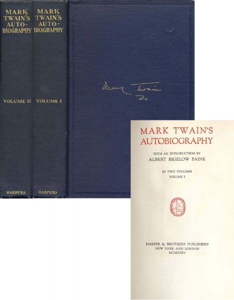 ''Mark Twain's Autobiography'' in Two Volumes From 1924