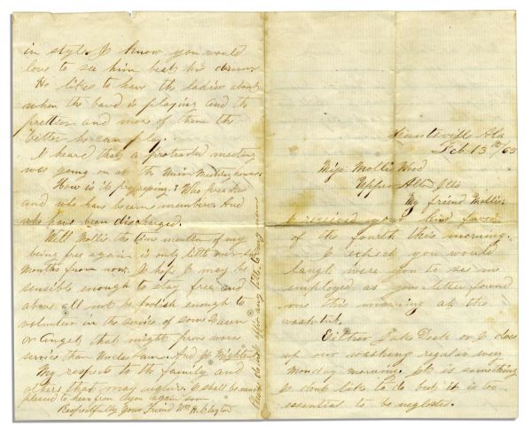 Archive of Civil War Letters by Corp. William H. Clayton of the 80th Illinois Infantry -- ''...routed them completely killing ten & wounding about 30...''