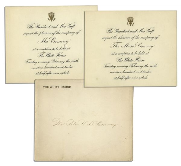Pair of 1912 President Taft White House Invitations