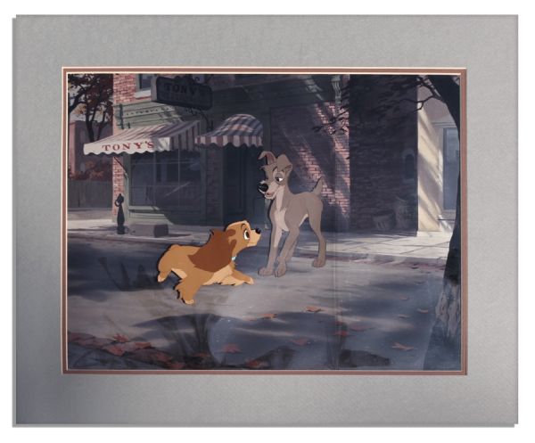 Disney Animation Cels From ''Lady and the Tramp'' -- Set Up Together