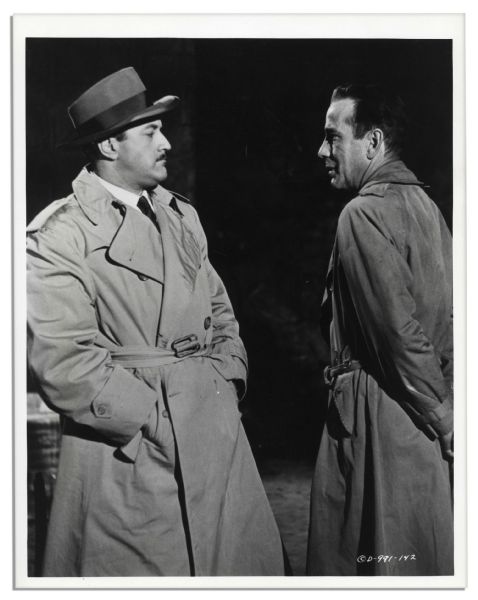 Vintage 8'' x 10'' Publicity Photo From 1951 Columbia Picture ''Sirocco'' -- of Its Stars Humphrey Bogart & Lee J. Cobb