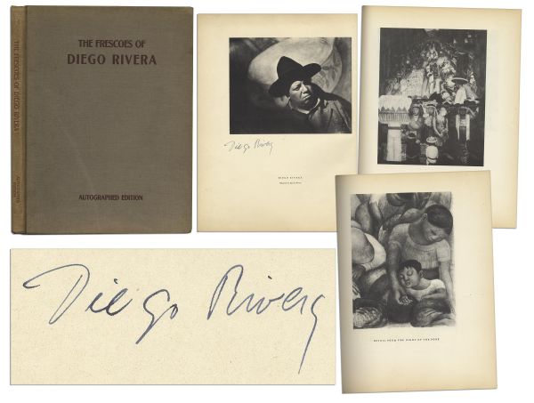Rare Diego Rivera Signed Book -- With PSA/DNA COA