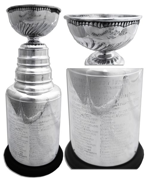 1964-65 Montreal Canadians Dick Duff Miniature Stanley Cup Championship Presentational Trophy