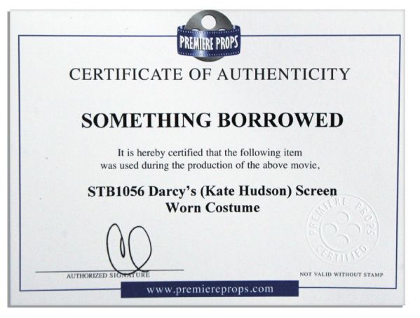 Kate Hudson Screen Worn Custom-Made Ivory Dress From ''Something Borrowed'' 