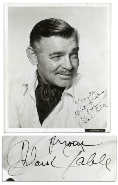 Clark Gable 8'' x 10'' Signed Photo