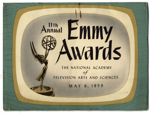 Scarce Vintage Emmy Awards Program From 1959