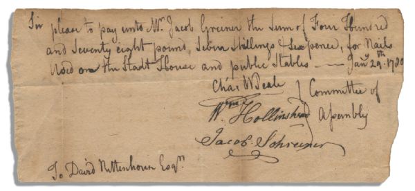 Charles Willson Peale Revolutionary War-Dated Autograph Letter Signed